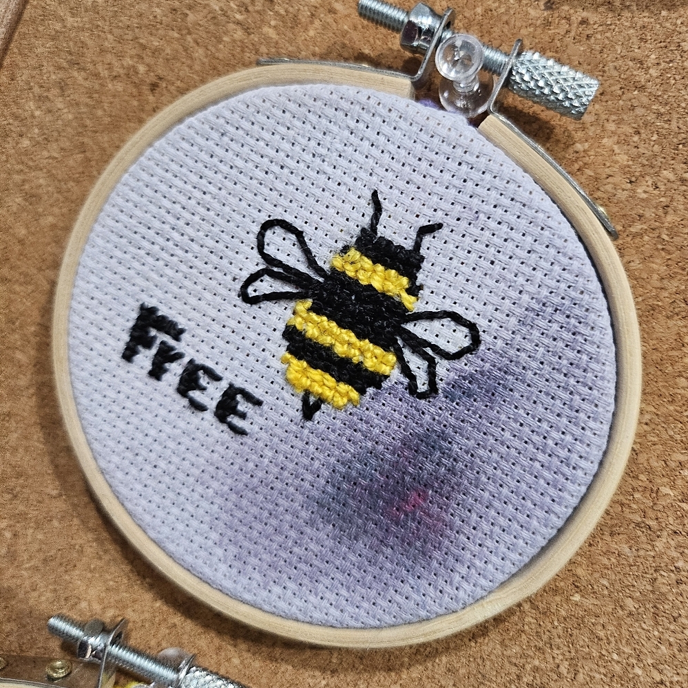 Cross Stitch Hand Made By Me Bee Free 🐝✨️